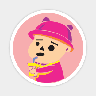 bubble tea boy Magnet